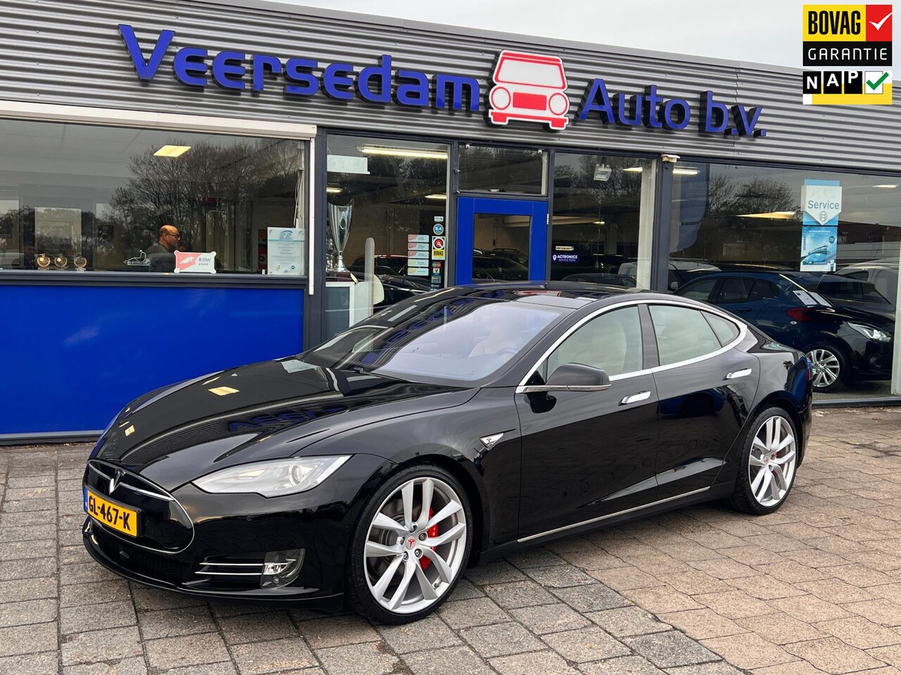 Tesla Model S - 70D Nieuw accupakket, Leer, Elektr. schuifdak, 21 inch velgen enz... - AutoWereld.nl