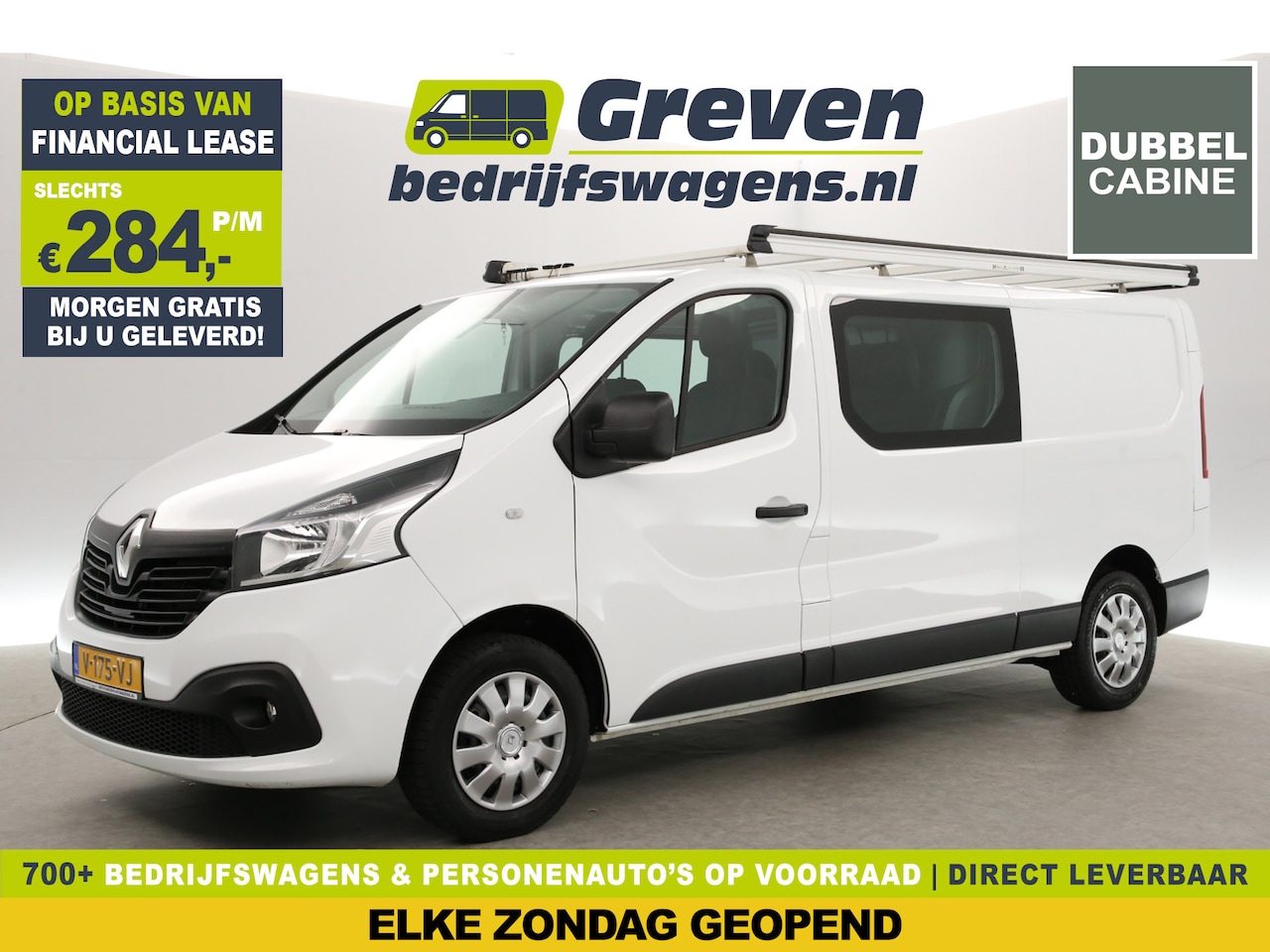 Renault Trafic - 1.6 dCi T29 L2H1 | DC | Airco | Trekh. | Navigatie | Cruise | Imperiaal | Parkeersens. - AutoWereld.nl