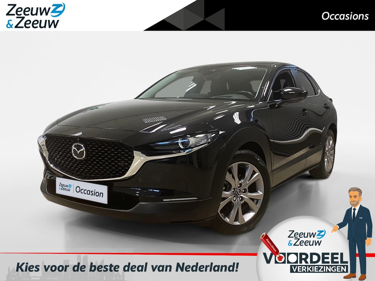Mazda CX-30 - 2.0 MILD HYBRID COMFORT | 1e EIGENAAR | AUTOMAAT | NAVI | LEDER | CRUISE CONTROL | - AutoWereld.nl