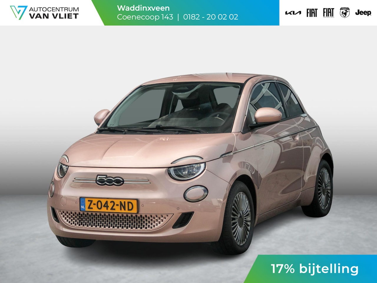 Fiat 500e - 42 kWh | 17% Bijtelling | Clima | Cruise | Pack Winter | BSM | 16" | LED | Apple Carplay - AutoWereld.nl