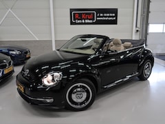Volkswagen Beetle Cabriolet - 1.2 TSI Design BMT Beige Leer Stoelverwarming Airco-ecc PDC 17 inch Circle Black sportvelg