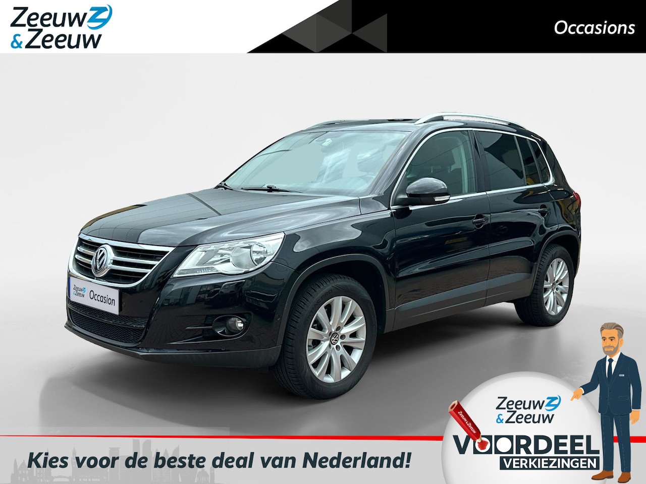 Volkswagen Tiguan - 2.0 TSI Sport&Style 4Motion Automaat | Trekhaak | 4X4 | Navigatie | Parkeersensoren | Crui - AutoWereld.nl