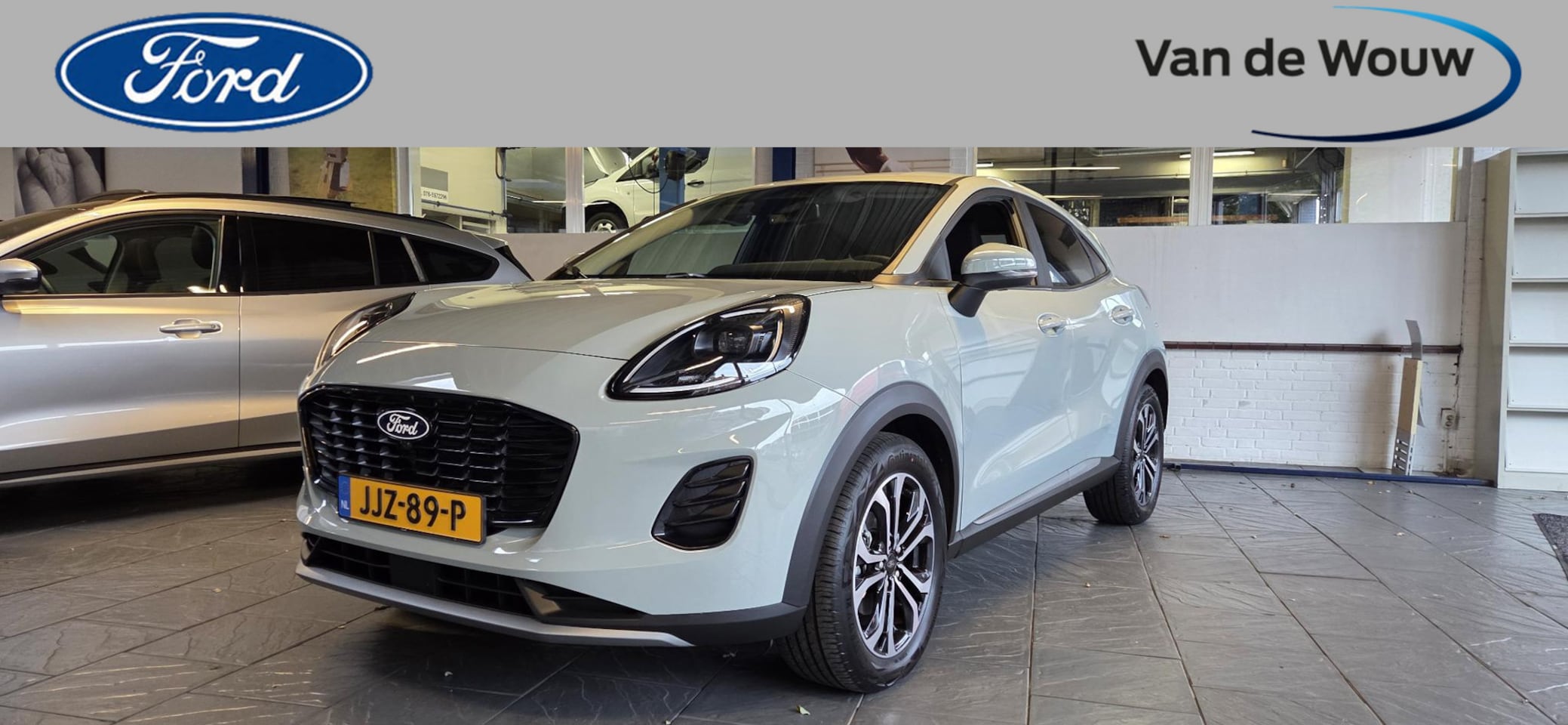 Ford Puma - 1.0 EcoBoost Hybrid Titanium Cactus Grey Nieuwstaat!! - AutoWereld.nl