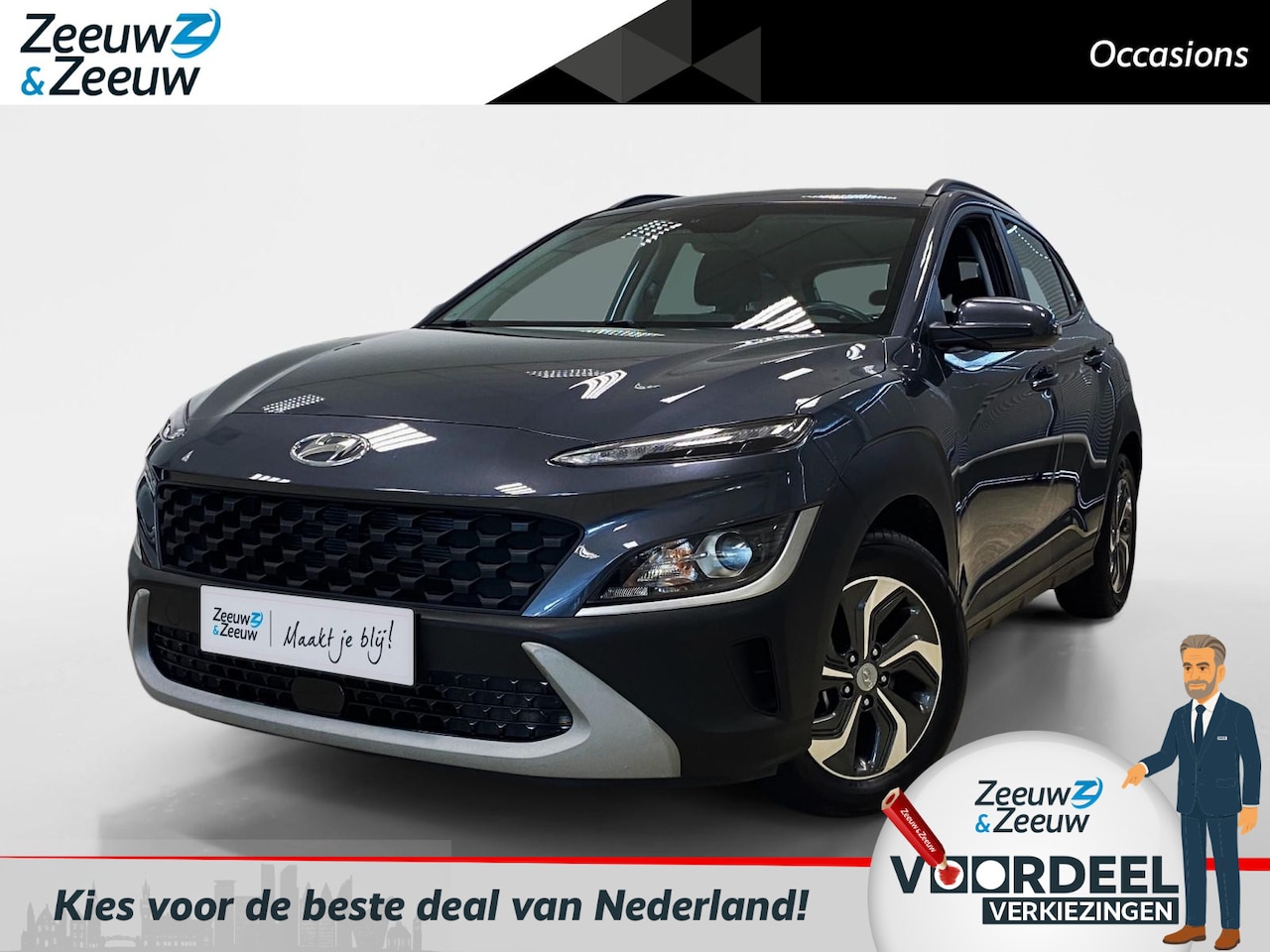 Hyundai Kona - 1.6 GDI HYBRID COMFORT | APPLE CARPLAY / ANDROID AUTO | STOEL + STUUR VERWARMING | TREKHAA - AutoWereld.nl