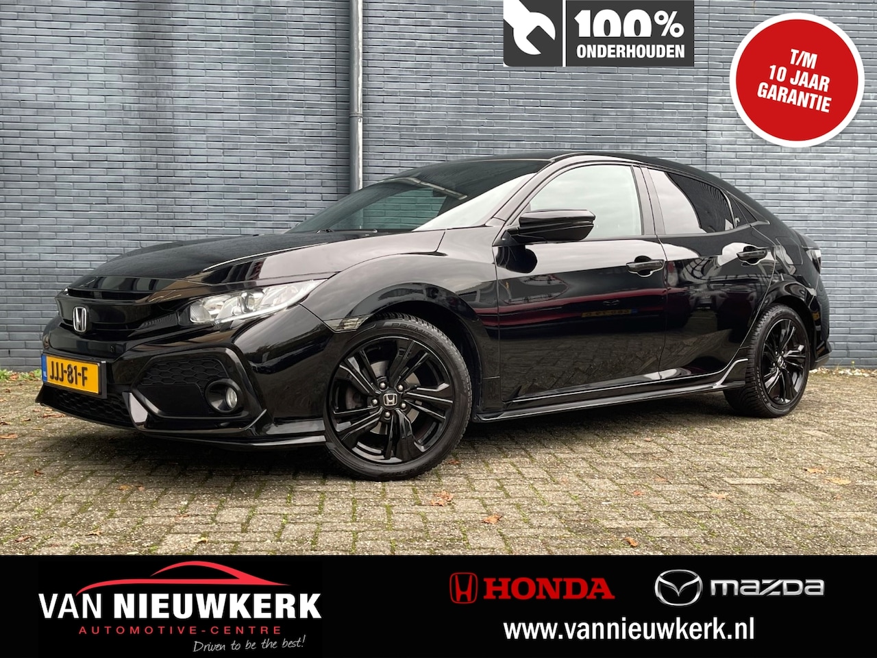 Honda Civic - 1.0 i-VTEC 126pk 5D Elegance Black Edition | Leer | Navi & Carplay | Stoelverwarming | Ada - AutoWereld.nl