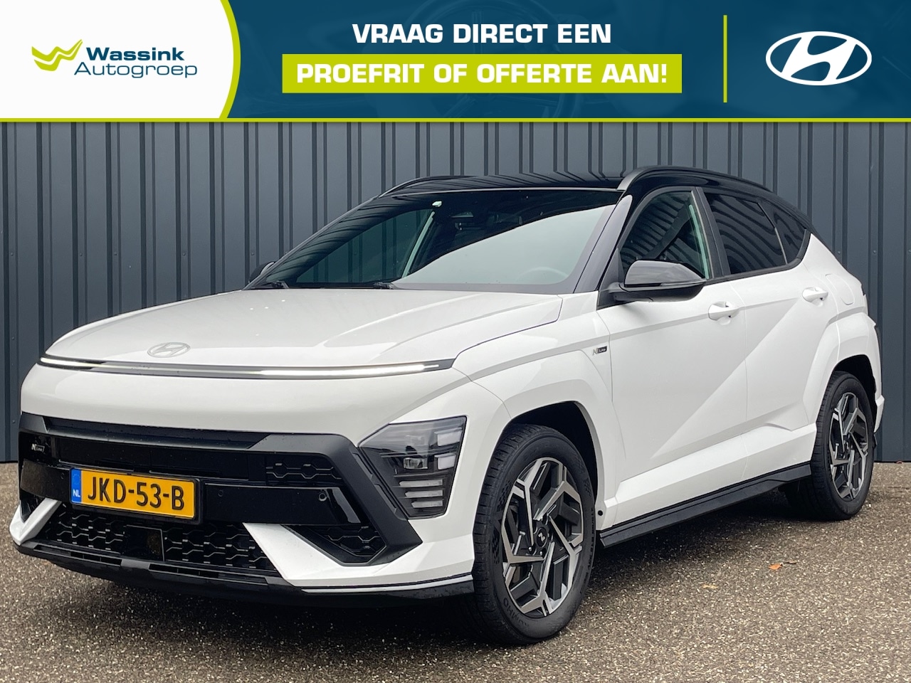 Hyundai Kona - 1.6 GDI HEV 141pk DCT N-Line Edition I Adaptive Cruise I CarPlay I Navigatie I Camera I Pa - AutoWereld.nl
