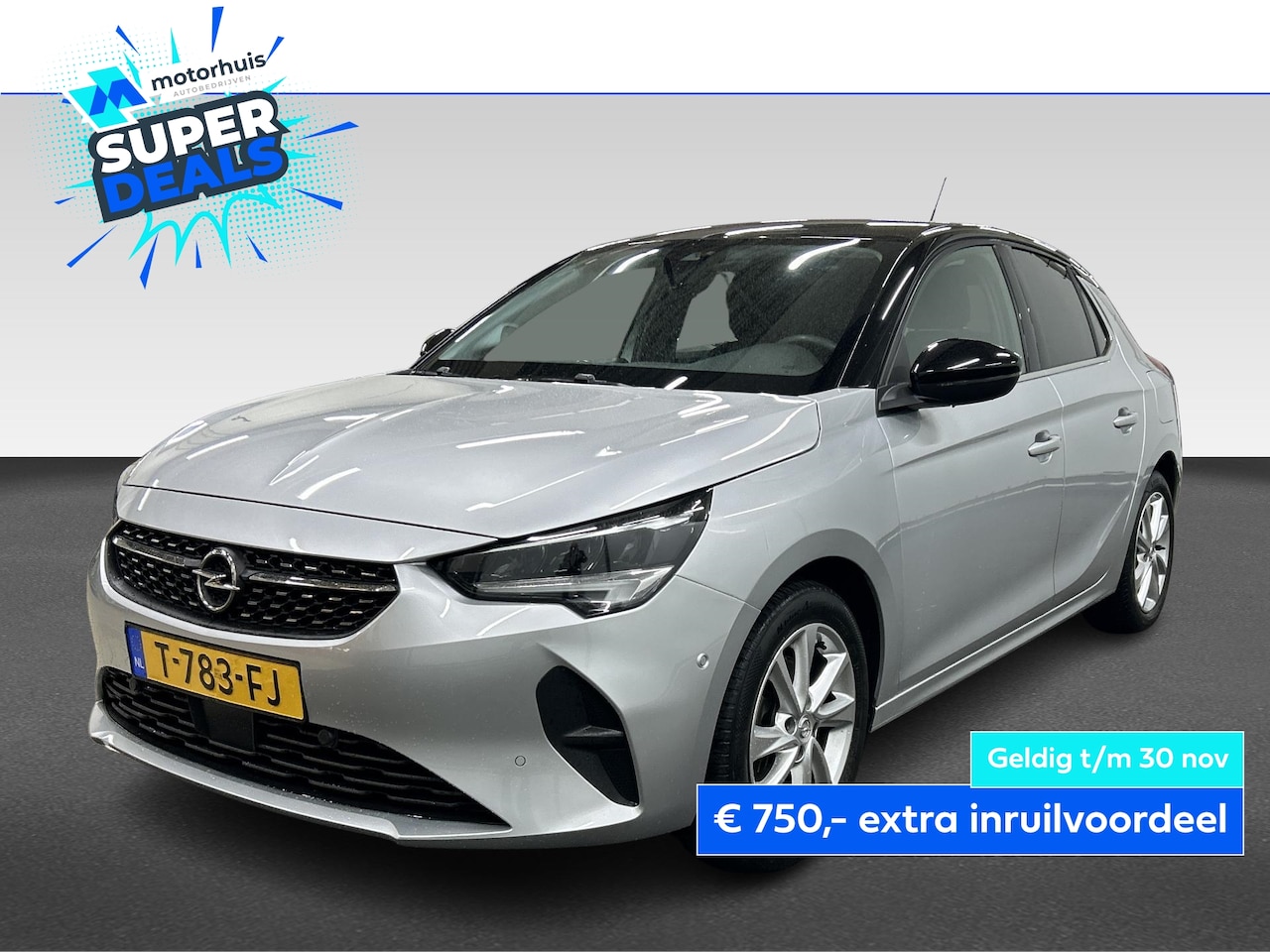 Opel Corsa - 1.2 TURBO 100PK AUTOMAAT ELEGANCE CARPLAY ECC WINTERPACK CAMERA TWOTONE NAP - AutoWereld.nl