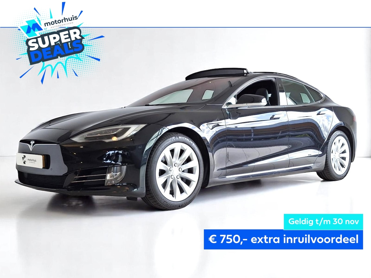 Tesla Model S - 75 kWh 75D 334pk AWD S SOH 90% PANO LEDER LMV - AutoWereld.nl