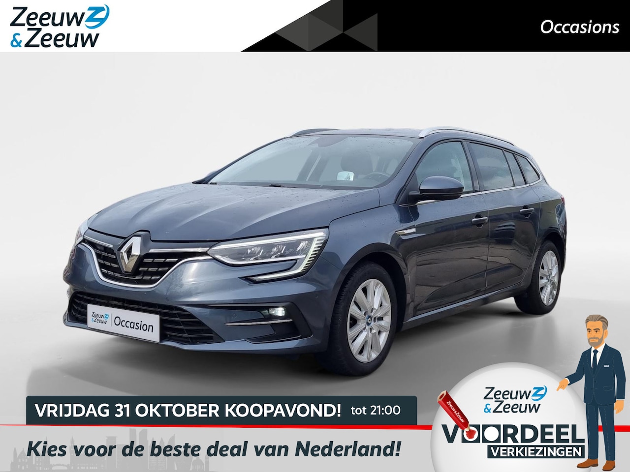 Renault Mégane E-Tech - Estate 1.6 Plug-In Hybrid 160 Intens * Head up display * Carplay * Winterpack * Camera * C - AutoWereld.nl