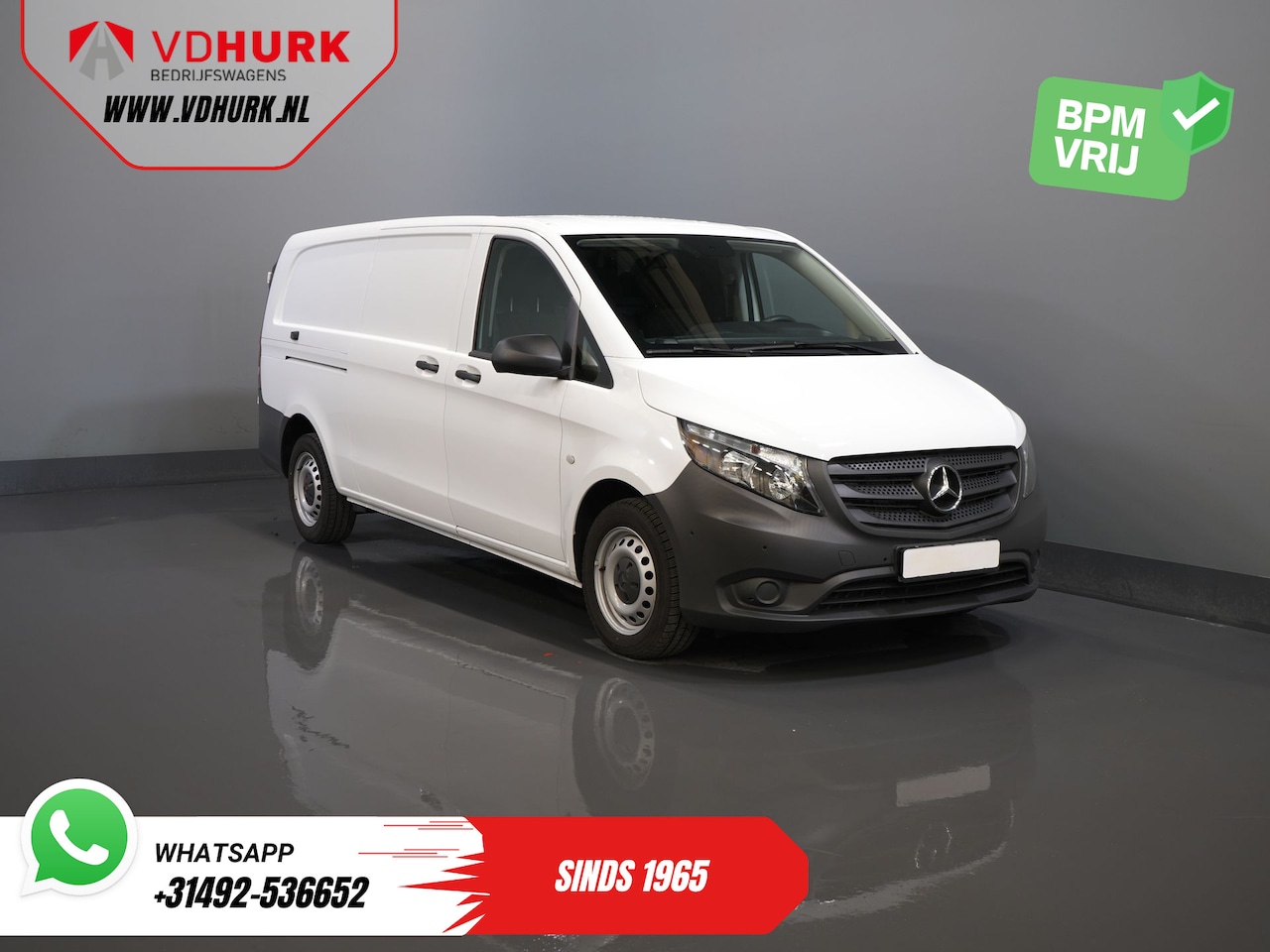 Mercedes-Benz Vito - 116 CDI Aut. L2 BPM VRIJ! Carplay/ Stoelverw./ 270Gr. Deuren/ Cruise/ Airco/ Navi/ Camera/ - AutoWereld.nl