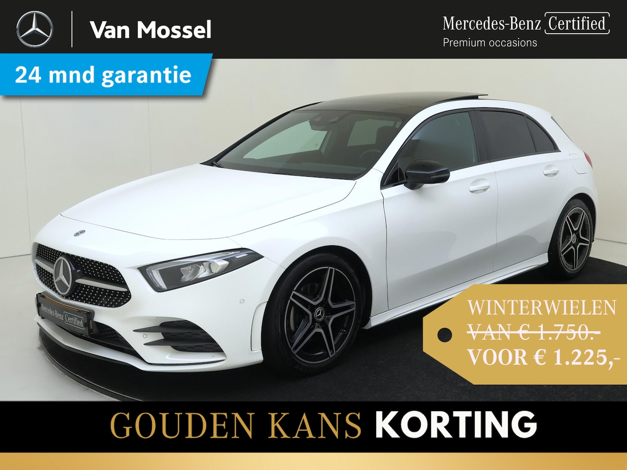 Mercedes-Benz A-klasse - 180 Business Solution AMG Panoramadak / Nightpakket / Parkeercamera / Sfeerverlichting / S - AutoWereld.nl