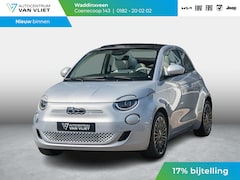 Fiat 500e - Cabrio La Prima 42 kWh | 17% Bijtelling | Clima | Cruise | Leder | 17" | Priv Glass | Wint