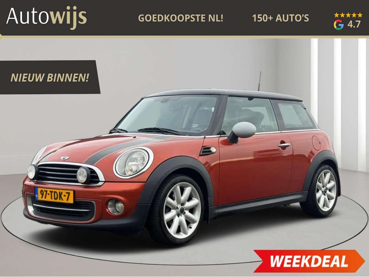 MINI Cooper - Mini 1.6 10 Years II|NAVI|LEDER|LM-VELG|H&K|Goed onderhouden - AutoWereld.nl