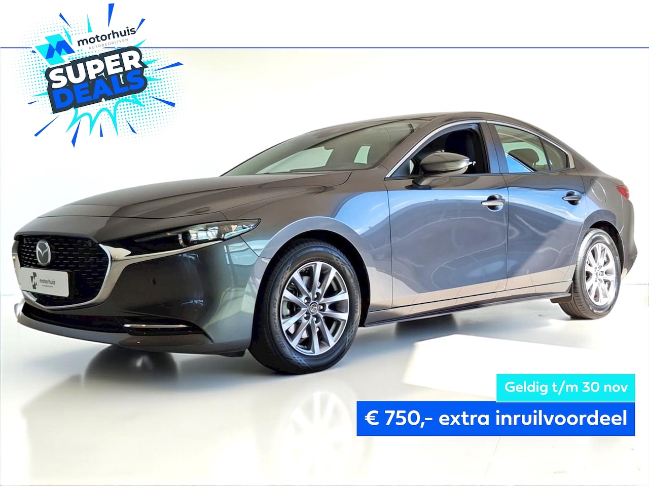 Mazda 3 - Sedan Skyactiv-M Hybrid 180pk Comfort AUTOMAAT BOSE NAVI CAMERA WINTERPACK HUD - AutoWereld.nl