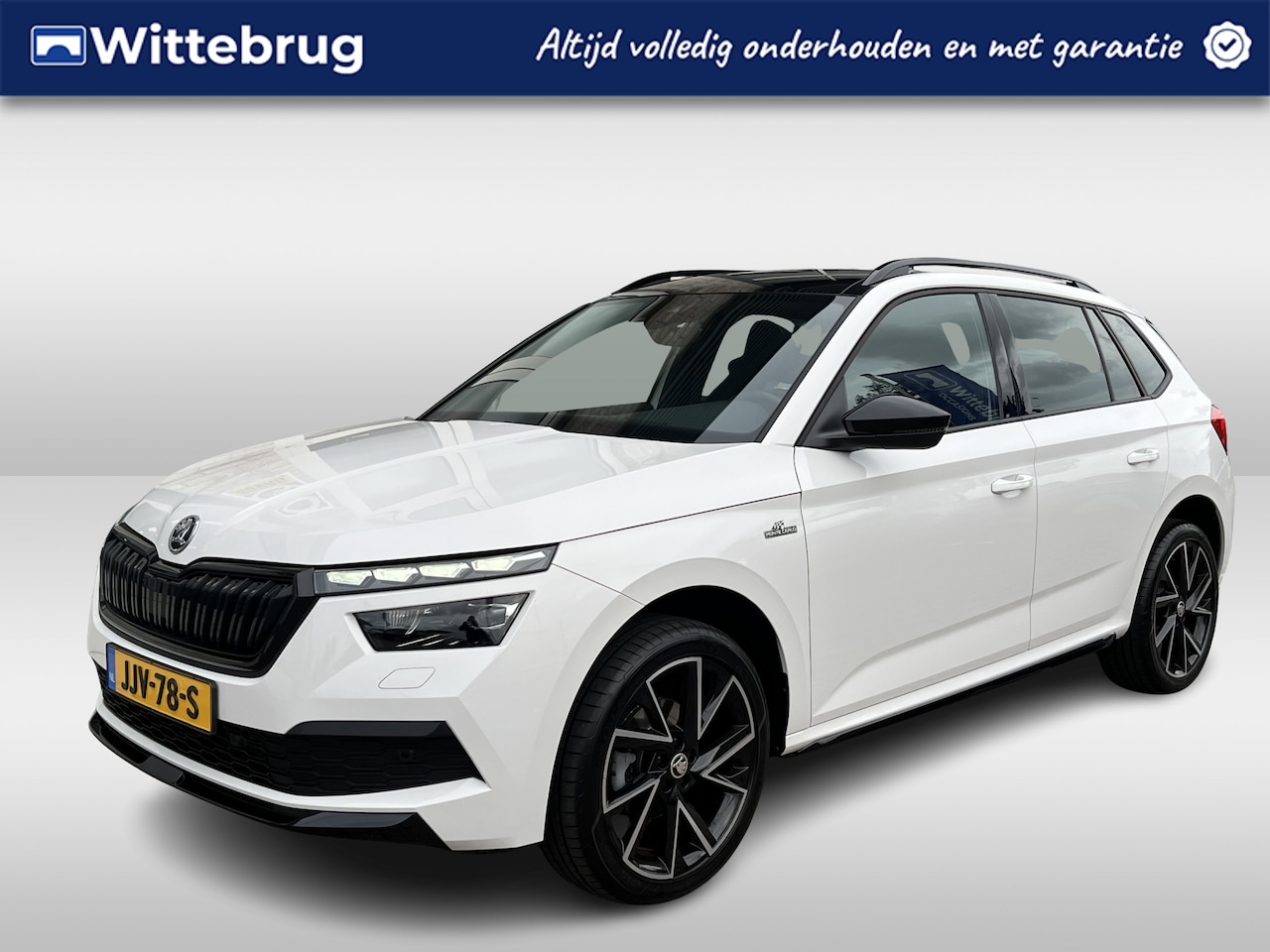 Skoda Kamiq - 1.5 TSI Monte Carlo / AUTOMAAT/ PANO/ PARK. SENSOREN + CAMERA/ SMARTLINK/ LED/ CRUISE/ CLI - AutoWereld.nl