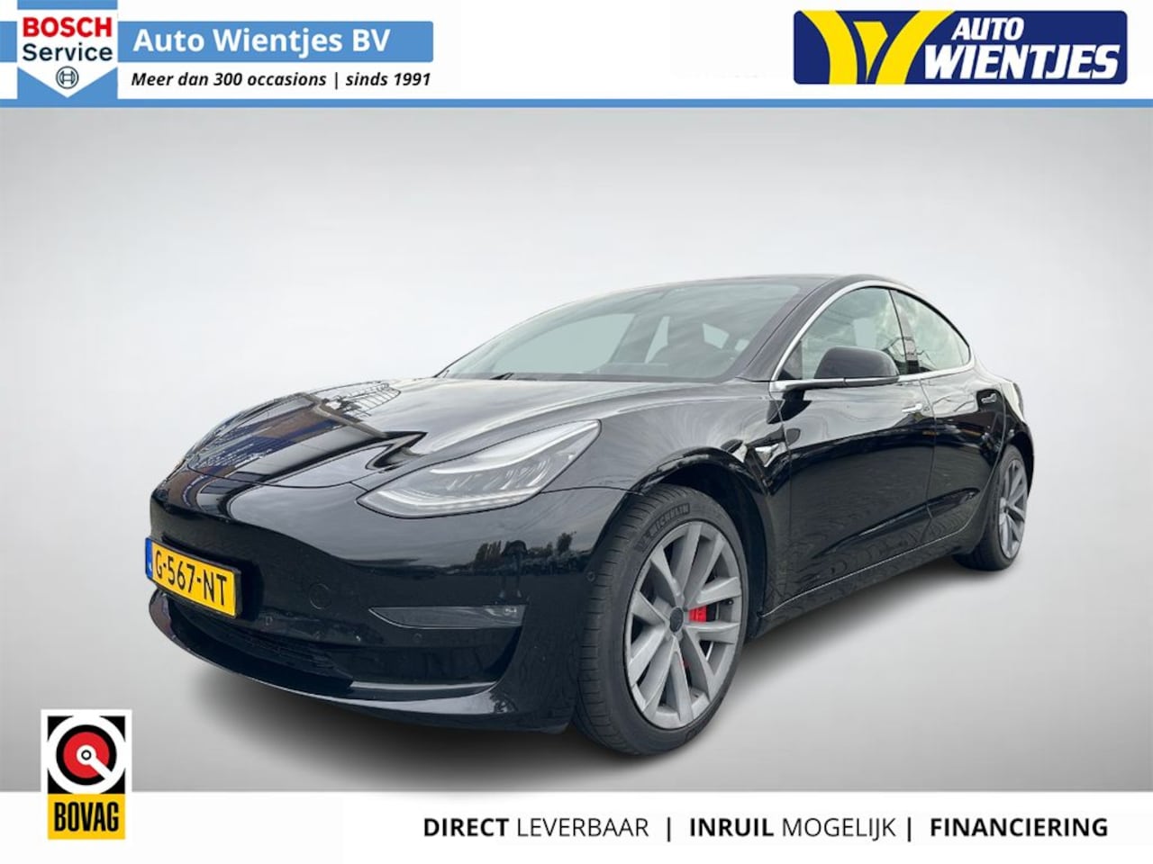 Tesla Model 3 - Long Range RWD Long Range AWD 75kWh | SOH 84% | Leer | Pano - AutoWereld.nl
