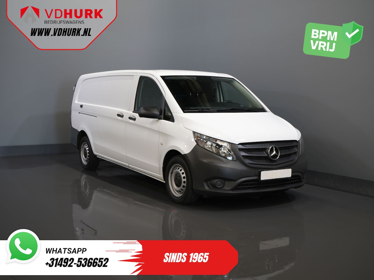 Mercedes-Benz Vito - 116 CDI Aut. L2 BPM VRIJ! Carplay/ Stoelverw./ 270Gr. Deuren/ Cruise/ Airco/ Navi/ Camera/ - AutoWereld.nl