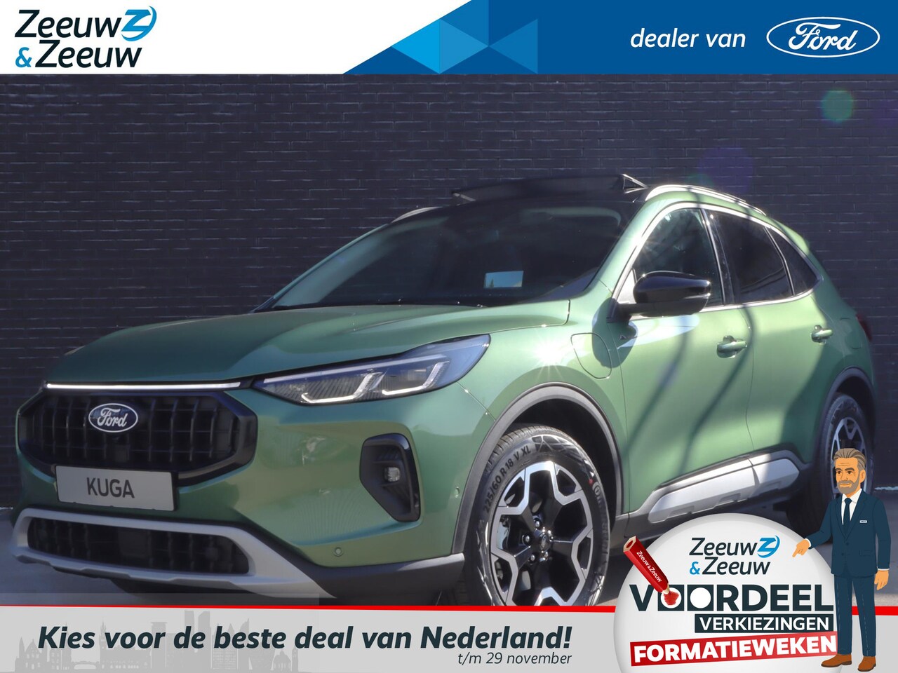 Ford Kuga - 2.5 PHEV Active X 243pk | €4.000.- actiekorting | GRATIS LAADPAAL INCL. INSTALLATIE | 0,99 - AutoWereld.nl