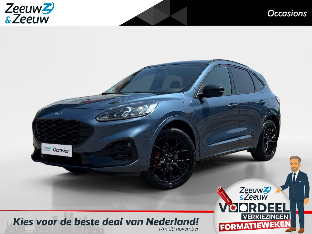 Ford Kuga - 2.5 PHEV ST-Line X | Black Pack | 20 Inch LM Velgen | Achteruitrijcamera | Navigatie | B&O - AutoWereld.nl