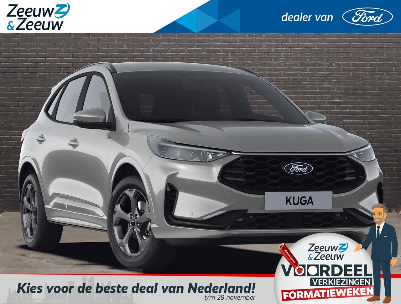 Ford Kuga - 2.5 PHEV ST-Line 243pk | €4.000.- korting | GRATIS LAADPAAL INCL. INSTALLATIE | 0,99% rent - AutoWereld.nl