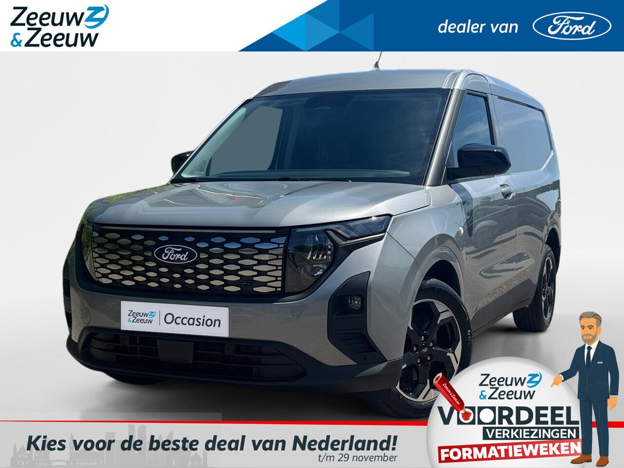 Ford E-Transit Cour. - Limited 44 kWh | Direct Leverbaar | Driver Assistance Pack | Navigatie | Trekhaak | Parkee - AutoWereld.nl