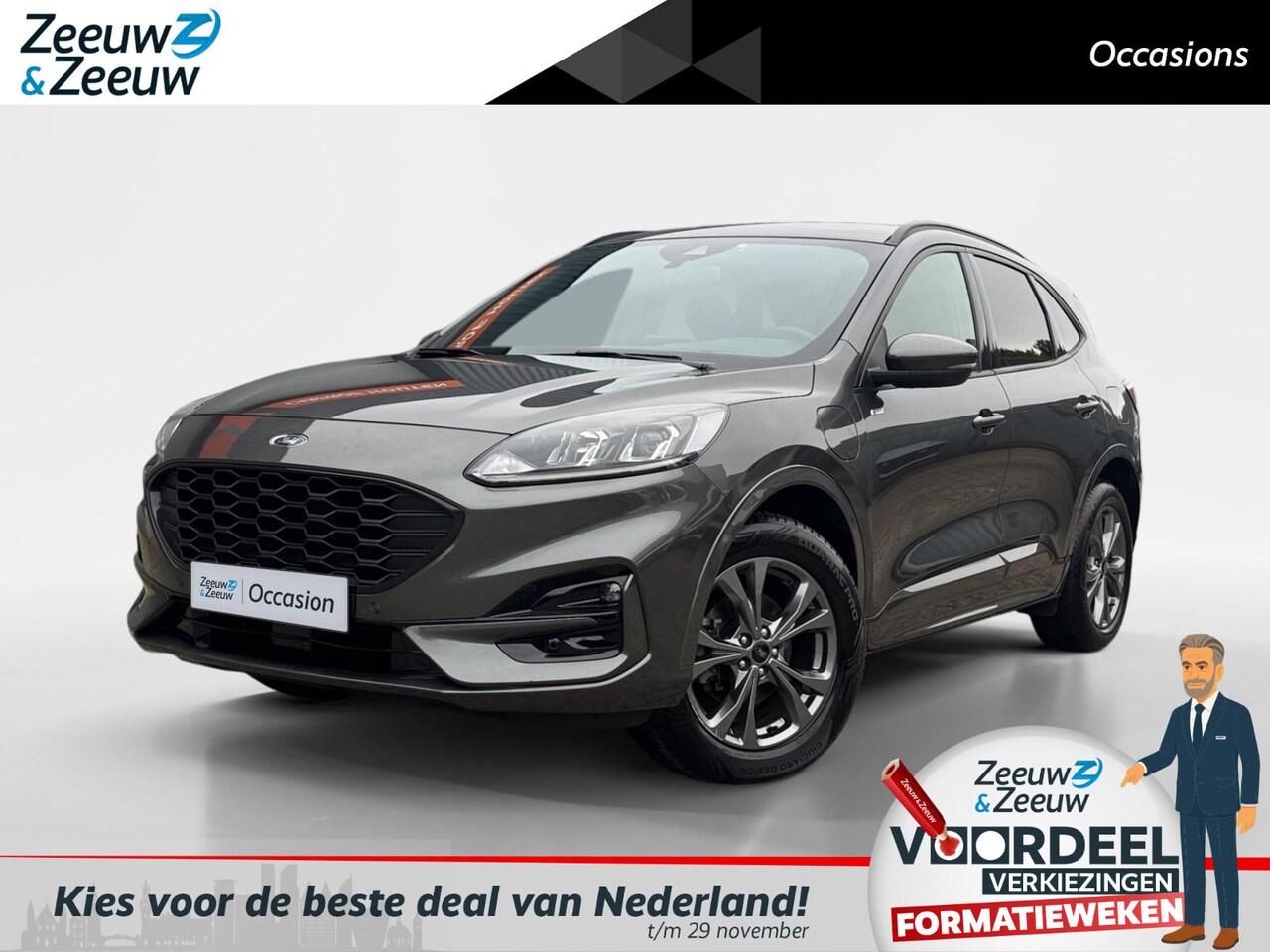 Ford Kuga - 2.5 PHEV ST-Line X | Winterpack | Parkeersensoren | Apple Carplay | Android Auto | Navigat - AutoWereld.nl