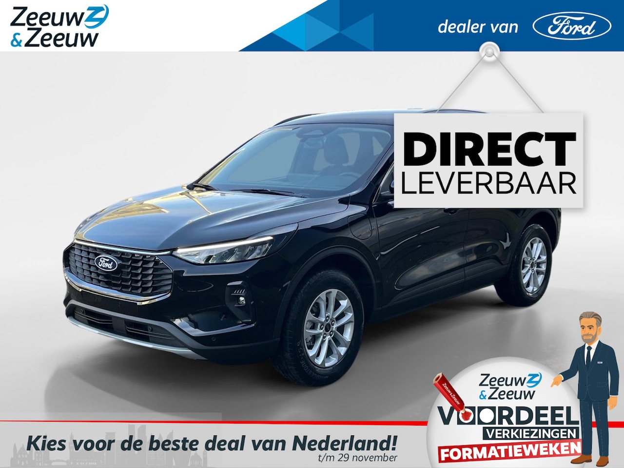 Ford Kuga - 2.5 PHEV Titanium | VOORRAAD | Actiekorting €4000,- | Private Lease vanaf €544,- p/m | 210 - AutoWereld.nl