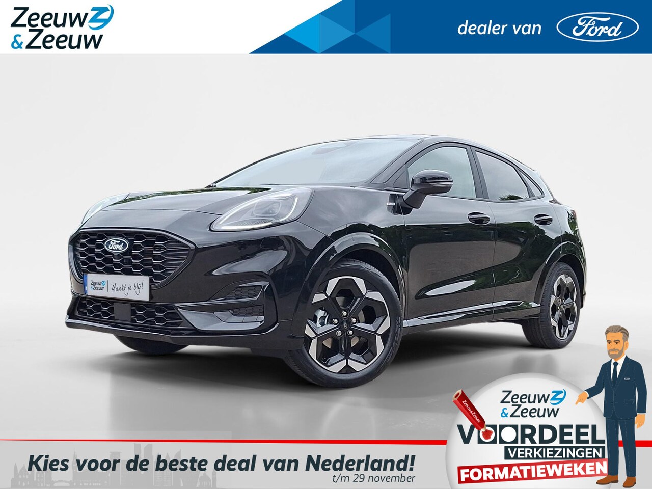 Ford Puma - 1.0 EcoBoost Hybrid ST-Line X | Winterpack | 18" Lichtmetaal | Camera | Apple Carplay&Andr - AutoWereld.nl