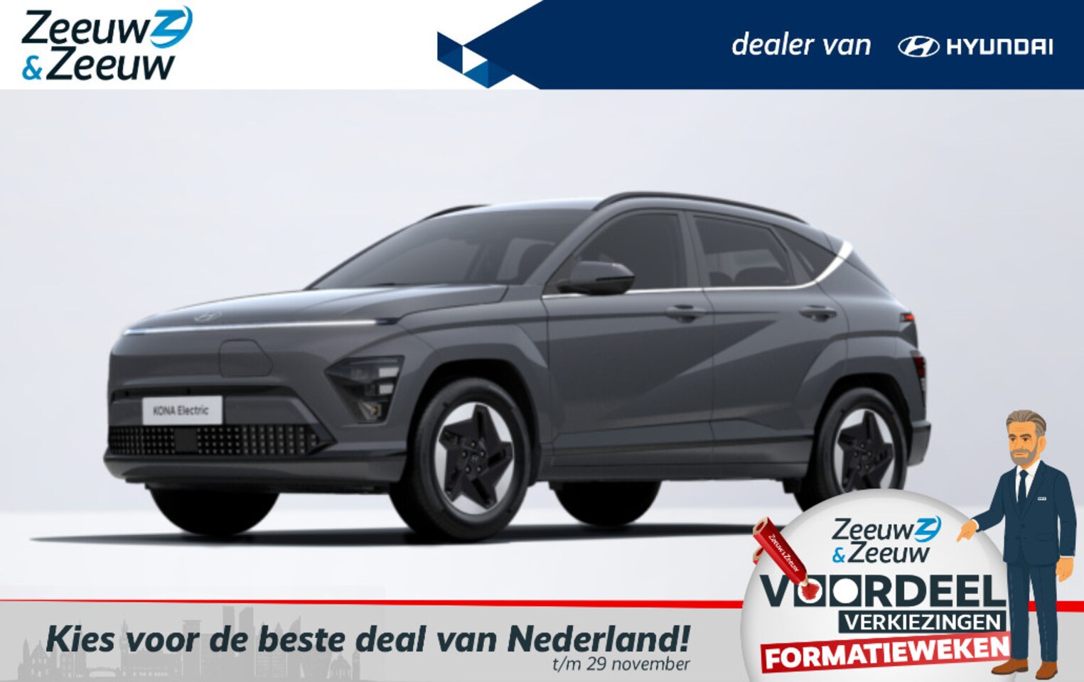 Hyundai Kona Electric - Comfort Smart 48.4 kWh + BCA | € 7000,- Korting | BESTE DEAL VAN NL! - AutoWereld.nl