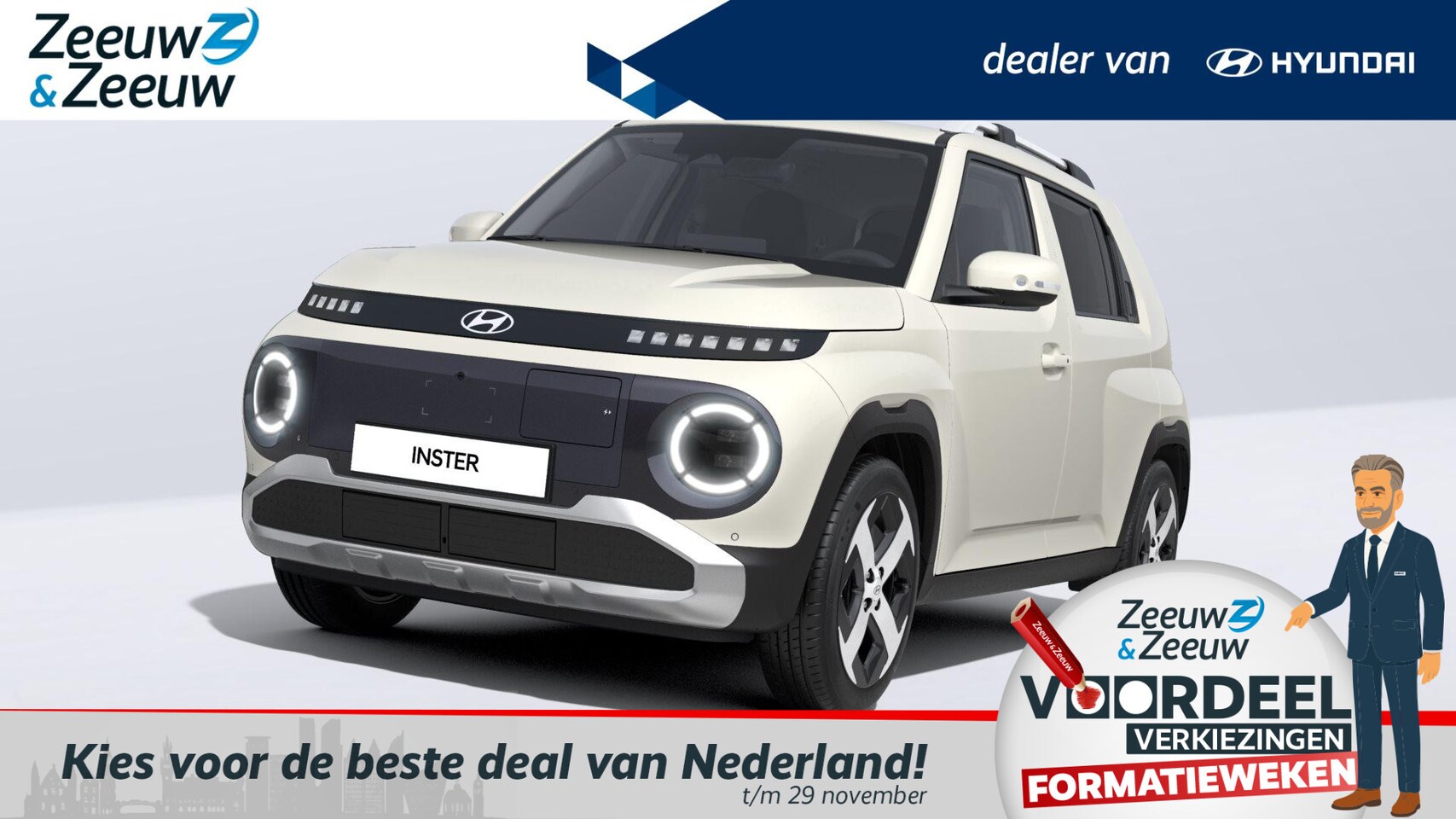 Hyundai Inster - 49 kWh / Evolve + W&T | BESTE DEAL VAN NL!  | VAN € 31.760,- VOOR € 28.900,- | Private lea - AutoWereld.nl