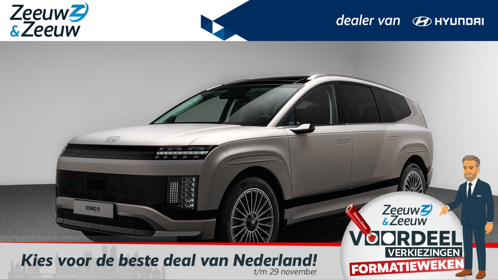 Hyundai IONIQ 9 - Style 7p. 110.3 kWh RIJKLAAR VANAF € 65.999,- | NIEUW TE BESTELLEN | OP = OP | - AutoWereld.nl