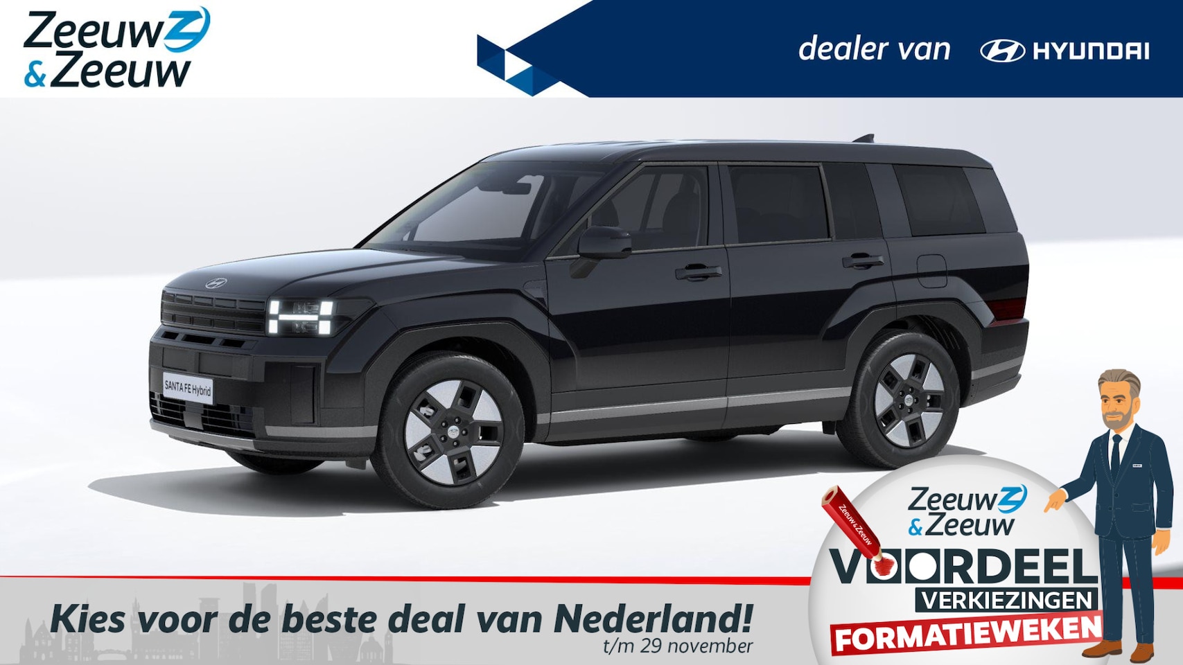 Hyundai Santa Fe - 1.6 T-GDI HEV Comfort Smart 7p. 1.6 T-GDI HEV Comfort Smart 7p. SUPERDEAL!! - AutoWereld.nl