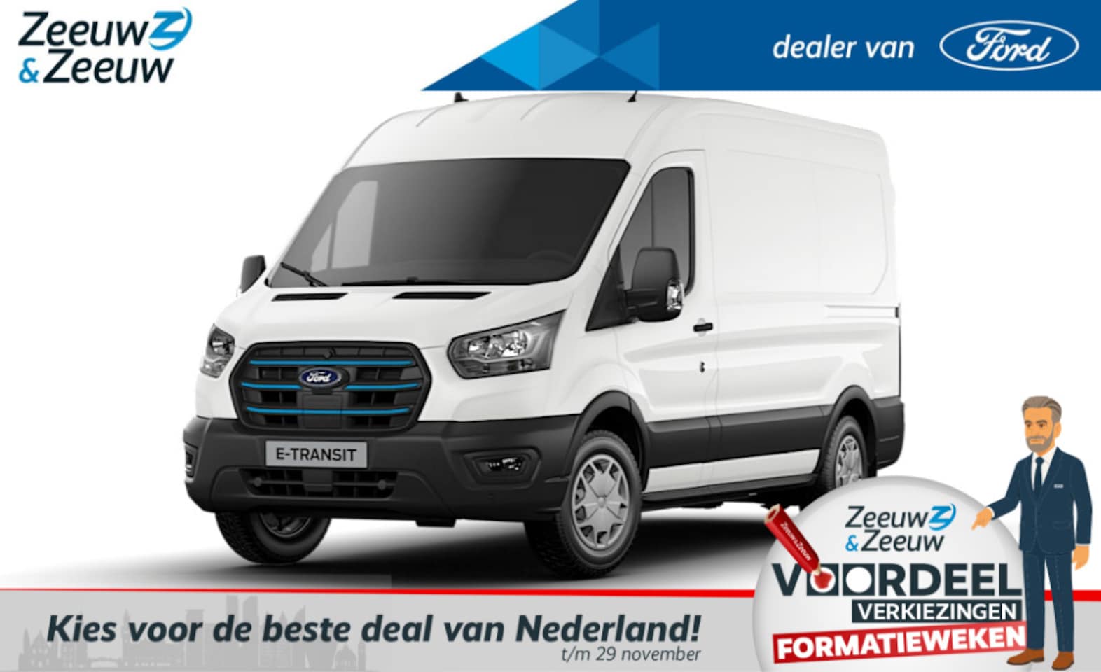 Ford E-Transit - 350 L2H2 Trend 68 kWh | Laadruimteverlichting | Stoelverwarming | Climate control | Parkee - AutoWereld.nl