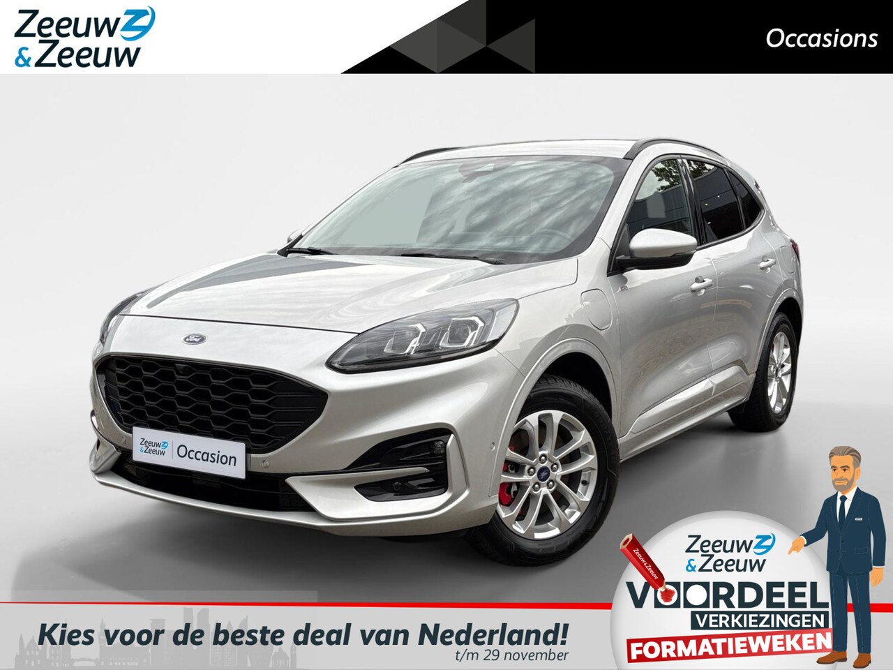 Ford Kuga - 2.5 PHEV ST-Line X | Elektrisch Wegklapbare Trekhaak | Adaptieve Cruise Control | Winterpa - AutoWereld.nl