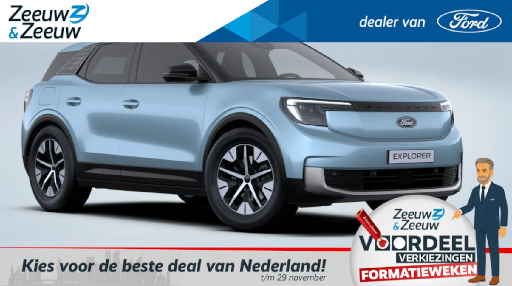 Ford Explorer - Select Extended Range RWD 77 kWh | € 1000 Ford Voordeel | Nieuw te bestellen | 0,99% rente - AutoWereld.nl