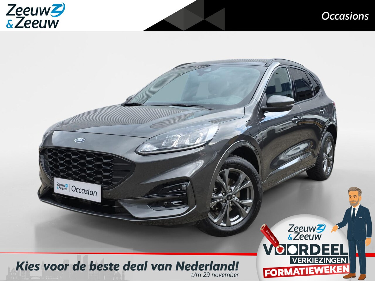Ford Kuga - 2.5 PHEV ST-Line | Winterpakket | Navigatie | Android Auto/ Apple Carplay | Elektr. bedien - AutoWereld.nl