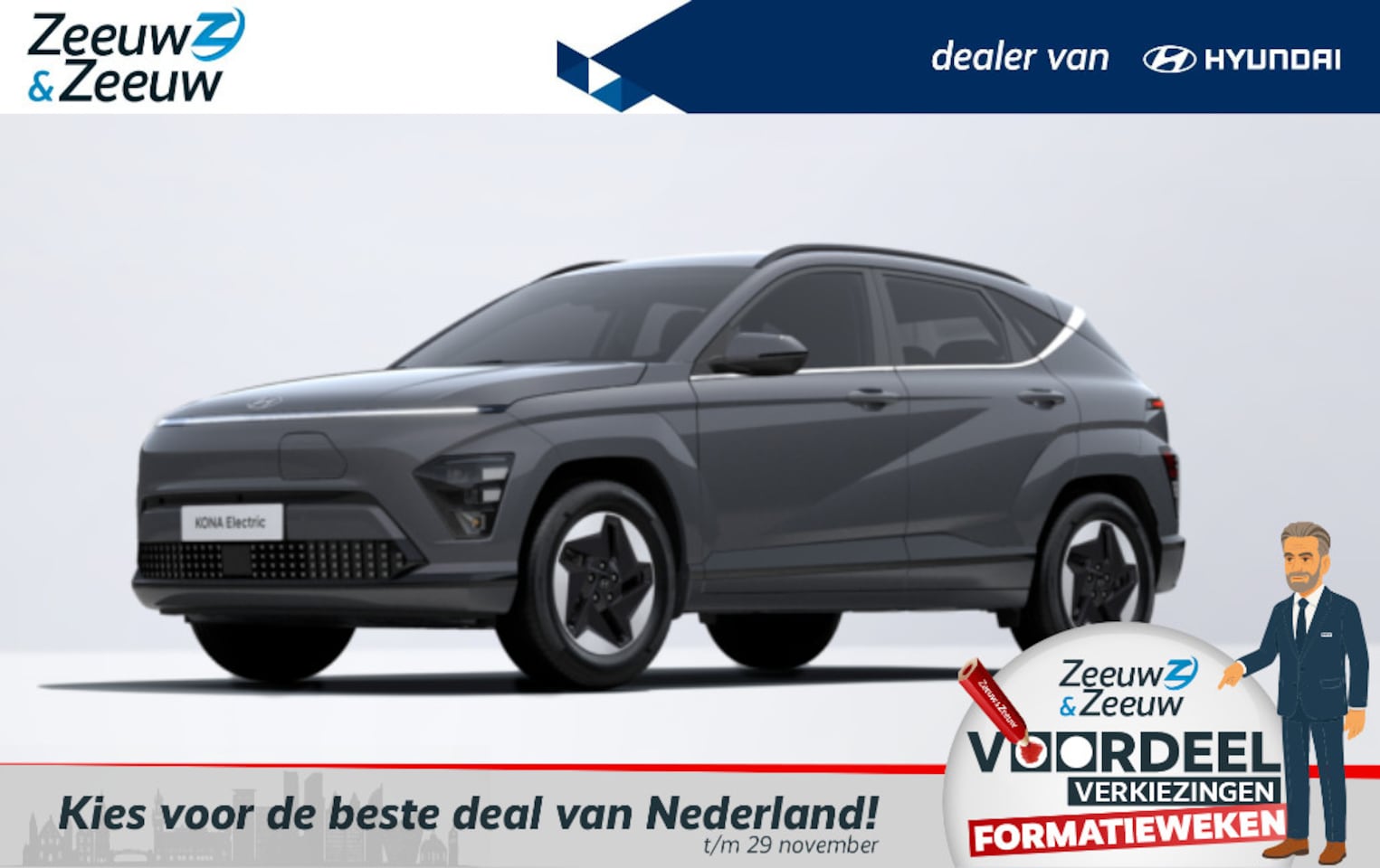 Hyundai Kona Electric - Comfort 48.4 kWh NIEUW UIT VOORRAAD | AKTIE KORTING | NIEUW 2025! - AutoWereld.nl