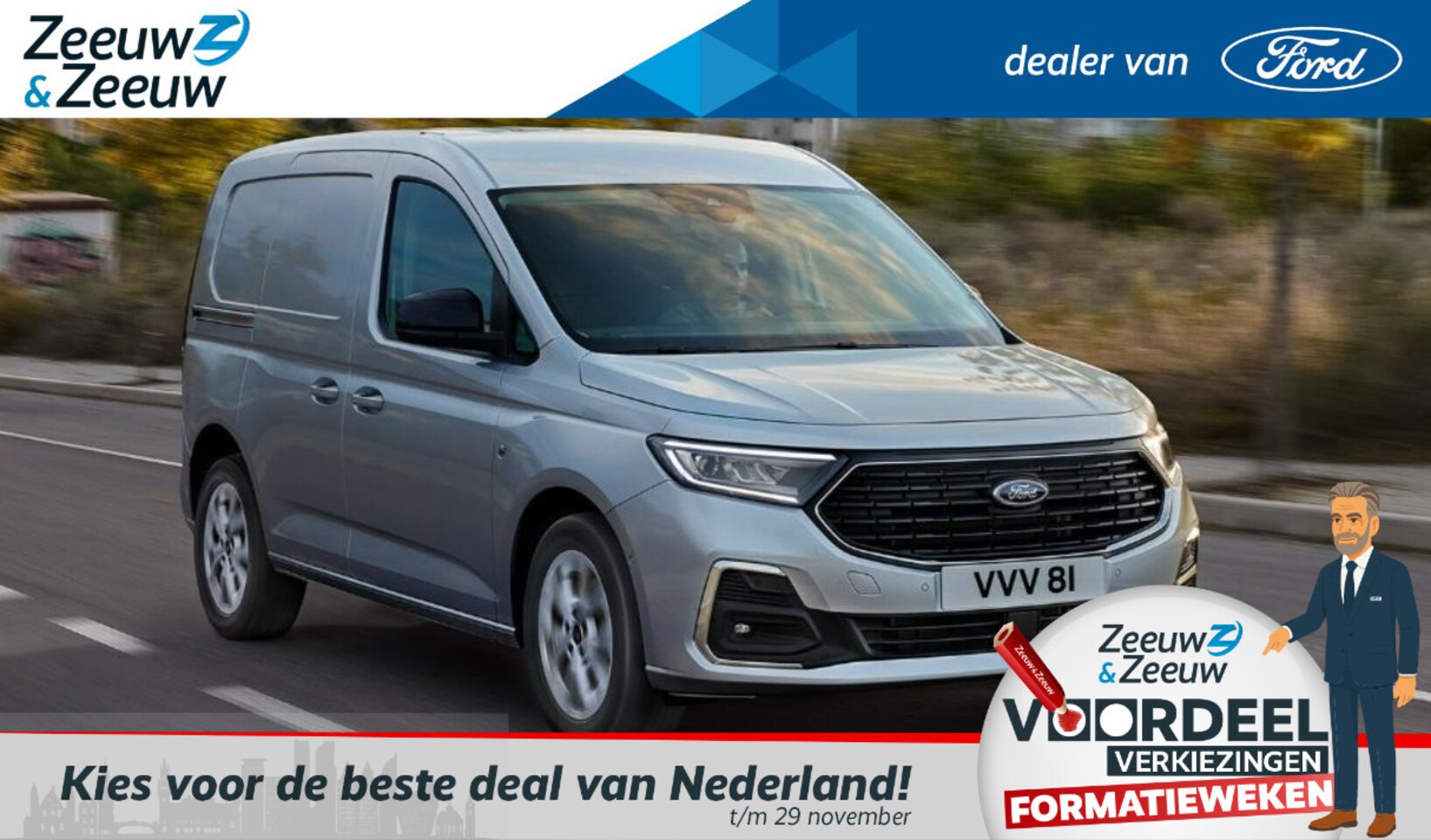 Ford Transit Connect - 1.5 EcoBoost PHEV L2 Limited | 17" LM Velgen | Achteruitrijcamera | BLIS | Navigatiesystee - AutoWereld.nl
