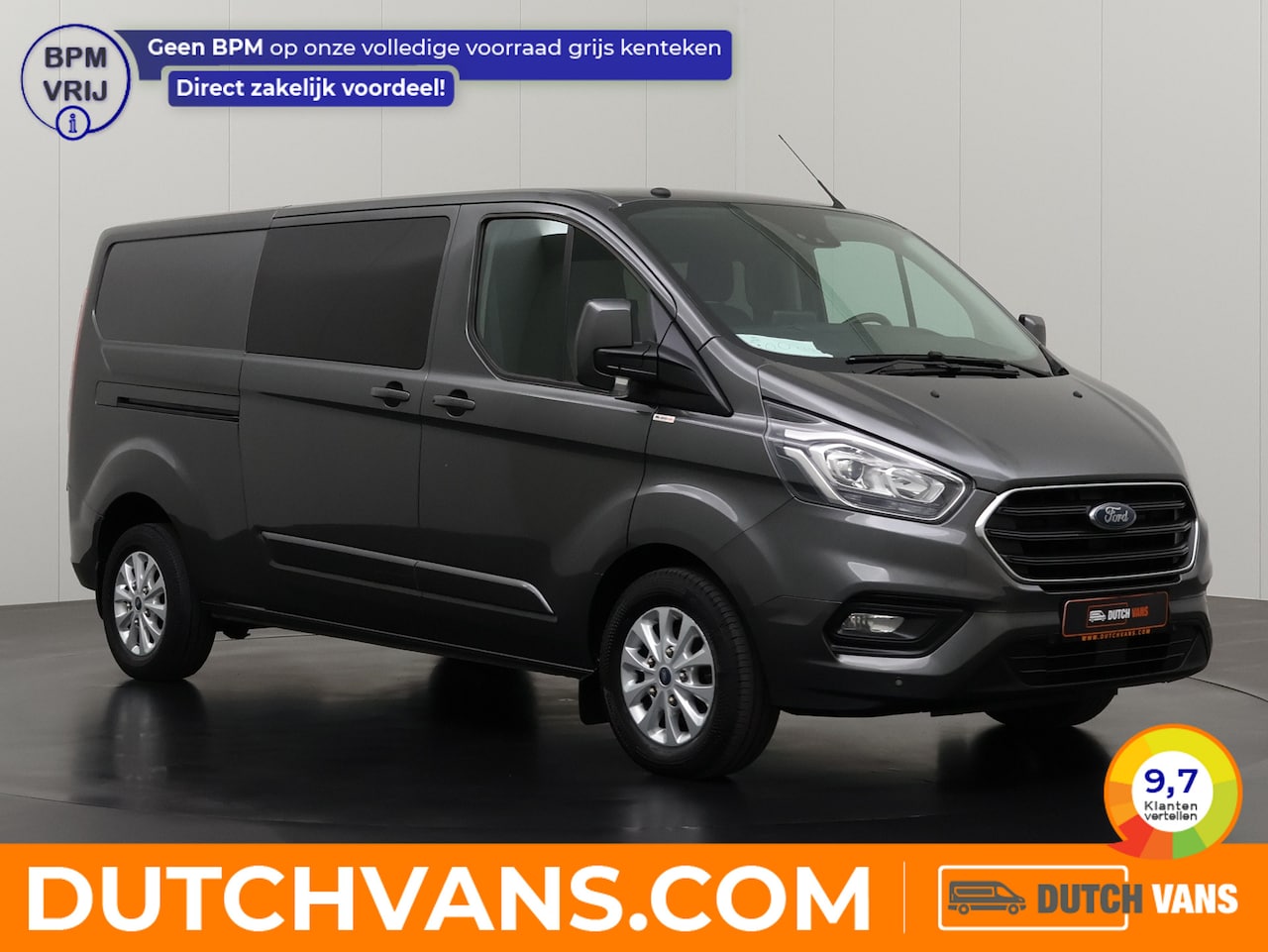 Ford Transit Custom - 2.0TDCi 130PK Limited Dubbele Cabine | 2xSchuifdeur | Navigatie | Camera | Airco | Privacy - AutoWereld.nl