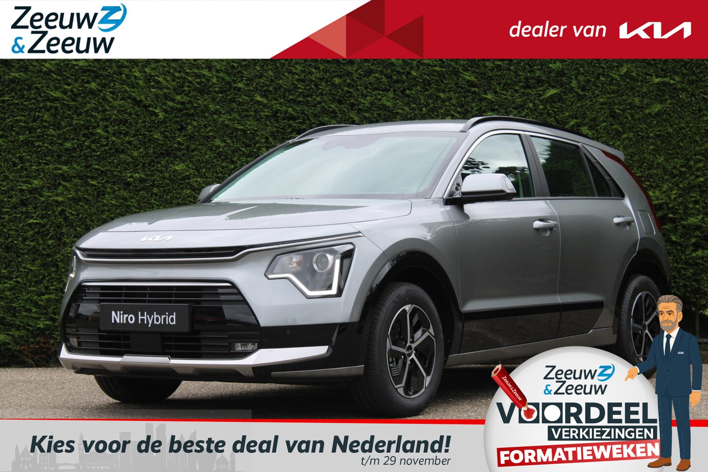 Kia Niro - 1.6 GDi Hybrid DynamicLine | Enkele kleuren op voorraad bel voor info | Incl €3.250,- inru - AutoWereld.nl