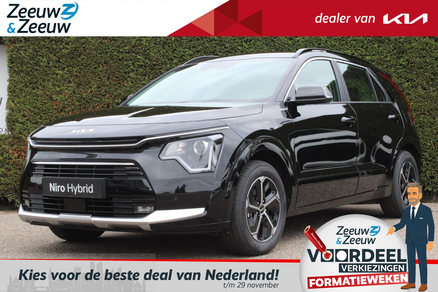 Kia Niro - 1.6 GDi Hybrid DynamicLine | Enkele kleuren op voorraad bel voor info | Incl €3.250,- inru - AutoWereld.nl