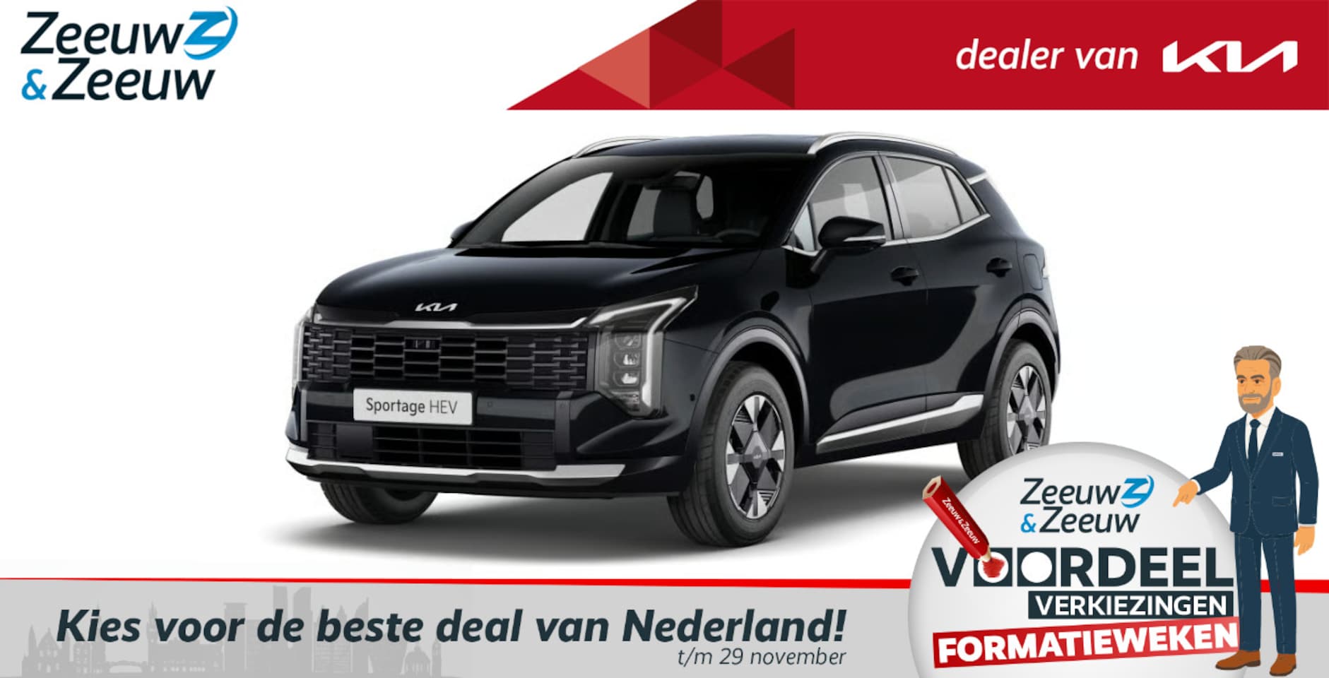 Kia Sportage - 1.6 T-GDi Hybrid ComfortLine FACELIFT NU TE BESTELLEN | 1510KG TREKGEWICHT | Adaptieve cru - AutoWereld.nl