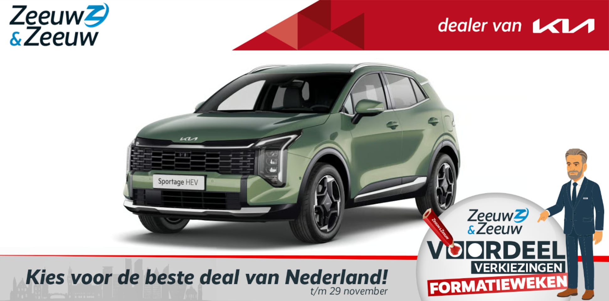Kia Sportage - 1.6 T-GDi Hybrid DynamicPlusLine FACELIFT NU TE BESTELLEN | 1510KG TREKGEWICHT | Panoramad - AutoWereld.nl