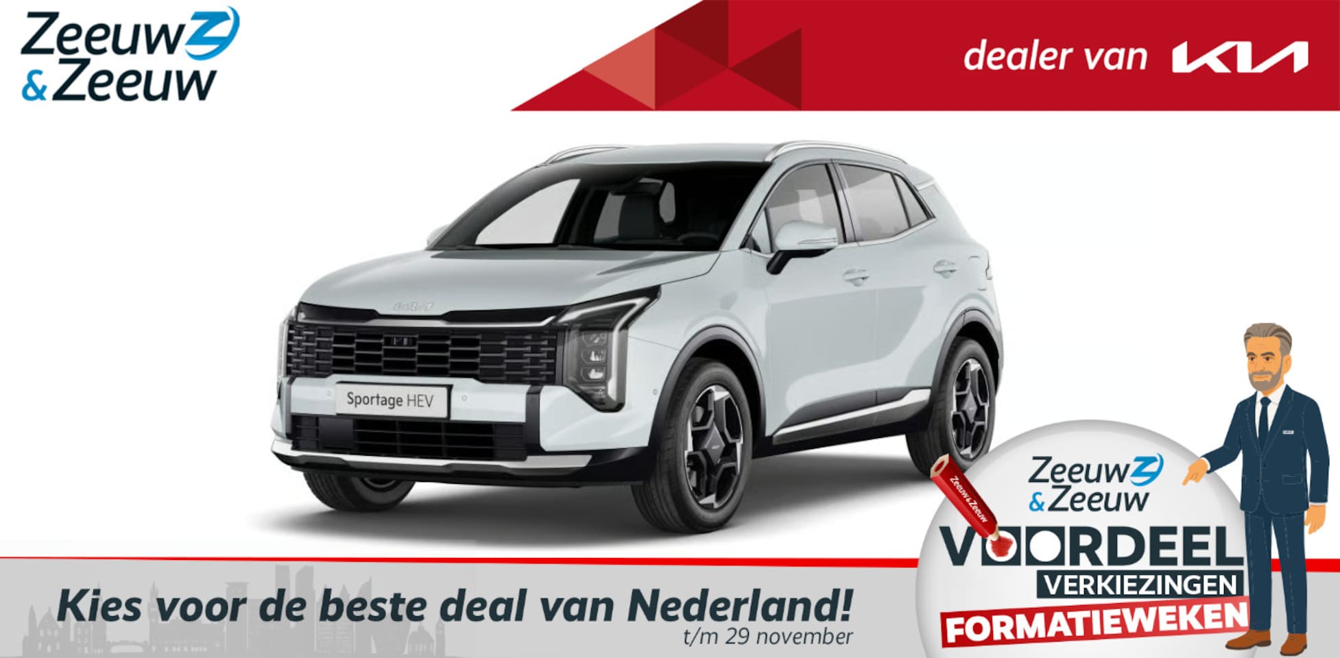 Kia Sportage - 1.6 T-GDi Hybrid DynamicPlusLine FACELIFT NU TE BESTELLEN | €1.500,- Inruilvoordeel! | Pri - AutoWereld.nl