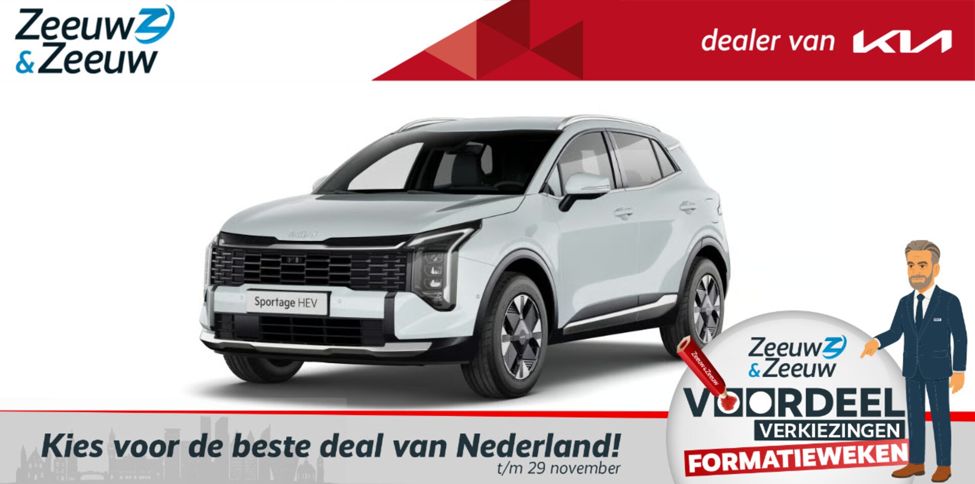 Kia Sportage - 1.6 T-GDi Hybrid ComfortLine FACELIFT NU TE BESTELLEN | € 1.500,- Inruilvoordeel! | Privat - AutoWereld.nl