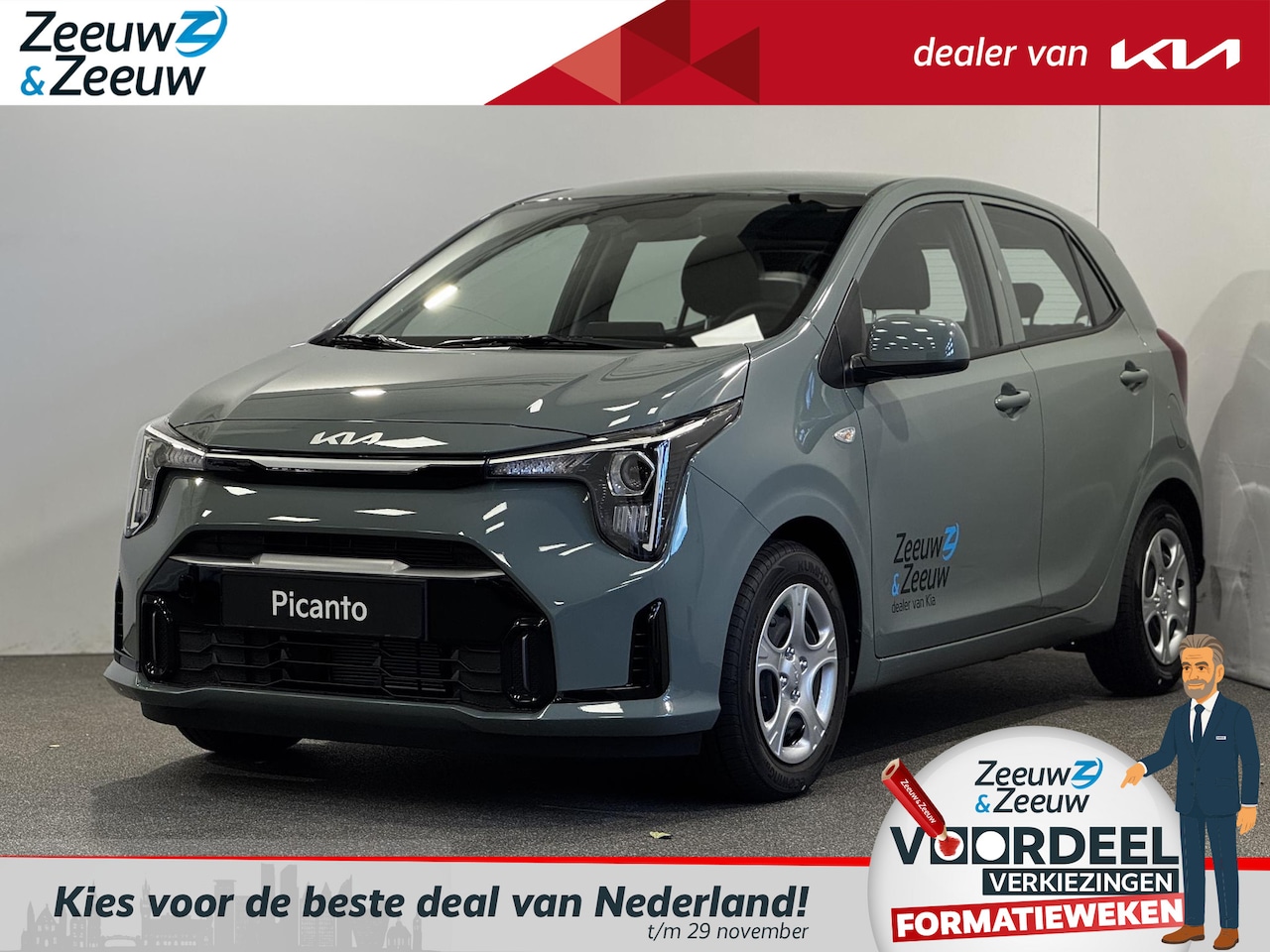 Kia Picanto - 1.0 DPI DynamicLine | €1.000 Inruilvoordeel | Private lease vanaf €284 p.m. | 8 inch full - AutoWereld.nl