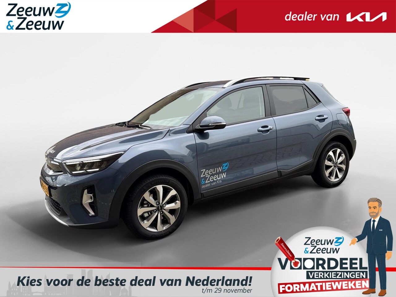 Kia Stonic - 1.0 T-GDi MHEV DynamicPlusLine Navigatie | Camera | Apple Carplay / Android Auto | Getinte - AutoWereld.nl