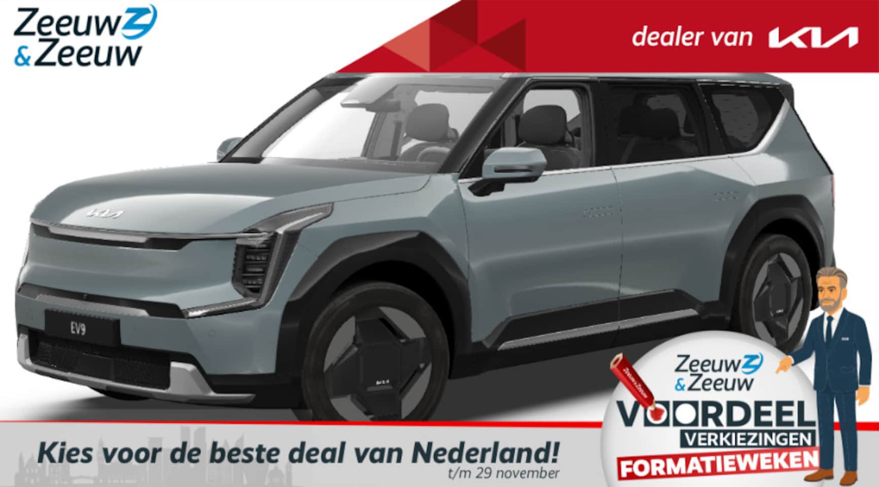 Kia EV9 - Plus AWD 99.8 kWh | € 4.000 korting | €700 korting op laadpaal | Private Lease vanaf €1090 - AutoWereld.nl