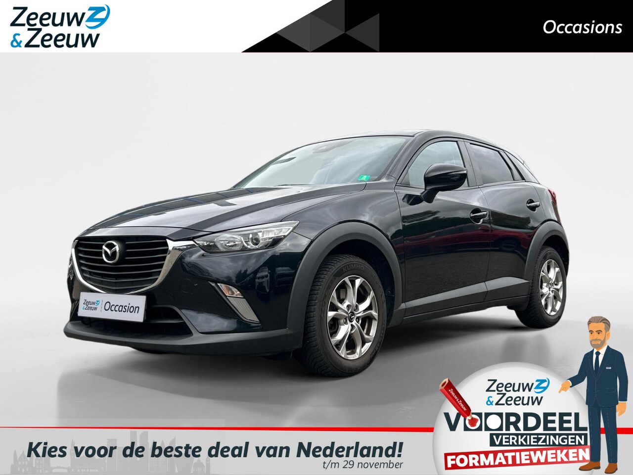 Mazda CX-3 - 2.0 SkyActiv-G 120 Dynamic | Automaat | Privacy glass | Trekhaak - AutoWereld.nl
