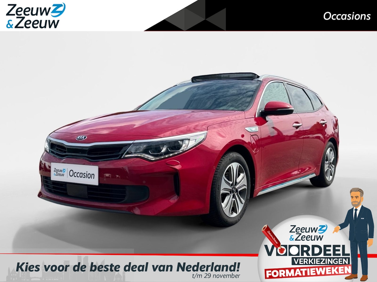 Kia Optima Sportswagon - 2.0 GDI PHEV Business ExecutiveLine | PlugIn | Stoel verwarming voor + Achter | Climate co - AutoWereld.nl
